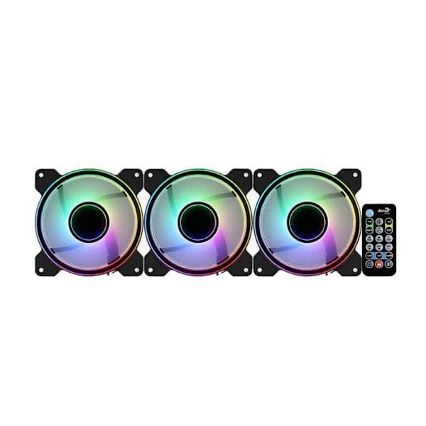 Kit med ARGB-fläktar - AEROCOOL - Mirage 12 Pro - 120mm - 1300 RPM - 17,8 dBA