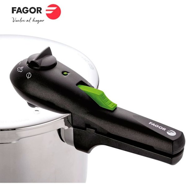 Autokokare 6 Liter, Induktion, Rostfritt Stål 18/10, 2 Trycknivåer FAGOR Rapid Xpress 6 Silver 800062