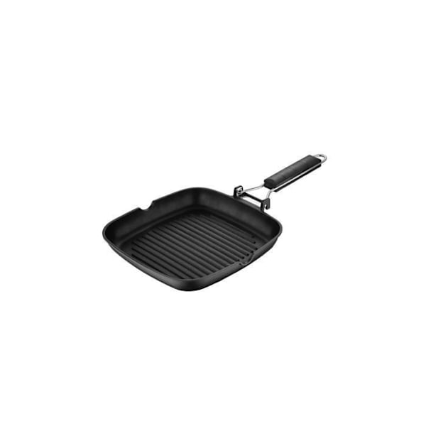 Stegepande - San Ignacio - SG1101 - Presset Aluminium - 24x24x3.7cm - Ergonomisk Håndtag grå