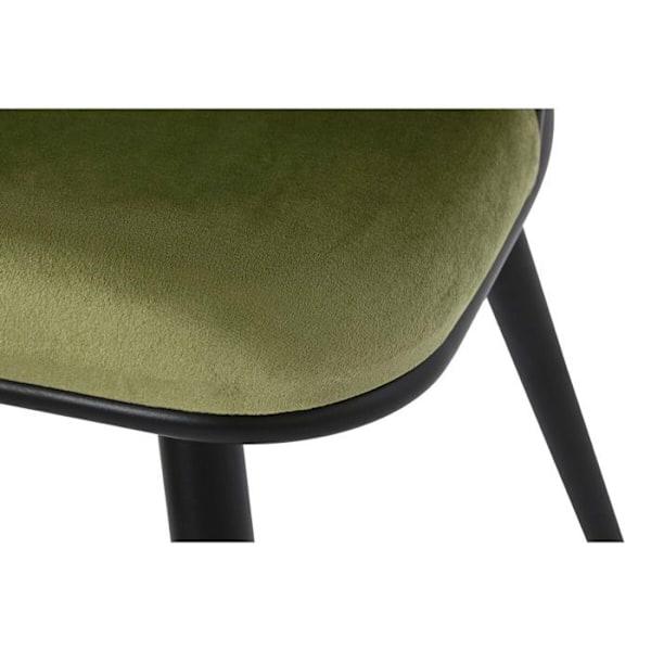 Moderne fløjl og metal stol DKD Home Decor grön/svart