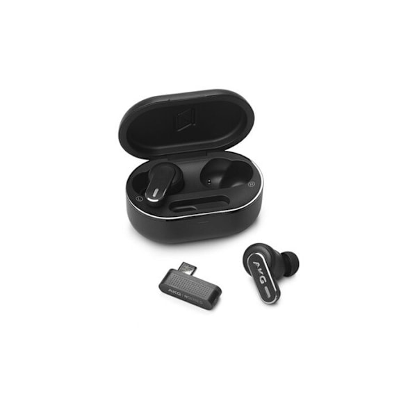 TWS hörlurar - AKG - N5 Hybrid - Högupplöst ljud - Adaptiv brusreducering - Förlängd batteritid Svart
