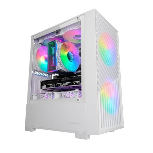 Gaming Chassi - Mars Gaming - MC-VORTEX - MicroATX - Härdat Glas - 3 FRGB 120mm Fläktar