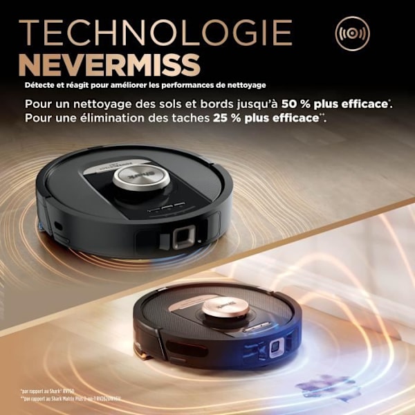 Shark RV2800ZEEU PowerDetect NeverTouch Pro 2-i-1 robotdammsugare och mopp - Självtömmande - Självfyllande - Självrengörande Svart