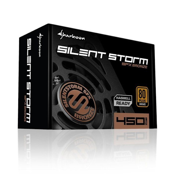 Sharkoon silentStorm sFX bronze PC strømforsyning 450 w, sFX