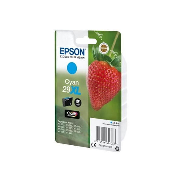 Epson 29XL Cyan blækpatron - 6,4 ml - XL - Original