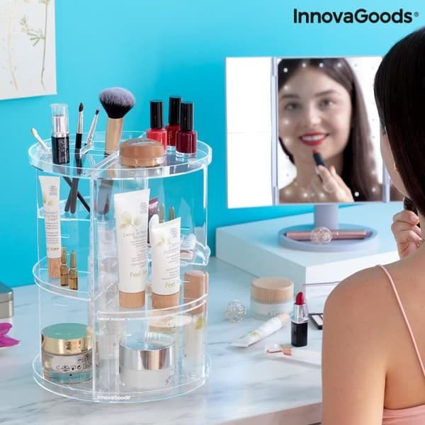 Makeup Organizer - InnovaGoods - Rolkup - 360° Rotational - Practical - Elegant Design