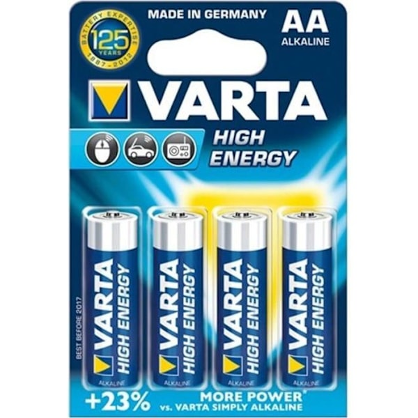 4 LR6 AA VARTA alkaliska batterier