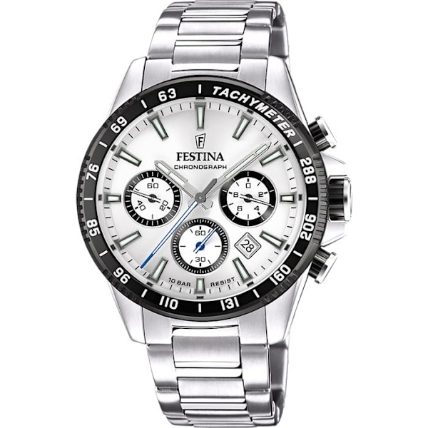 Ur - Festina - F20560/1 - Hvid skive - 45mm - Vandtæthed 10ATM Lackat stål