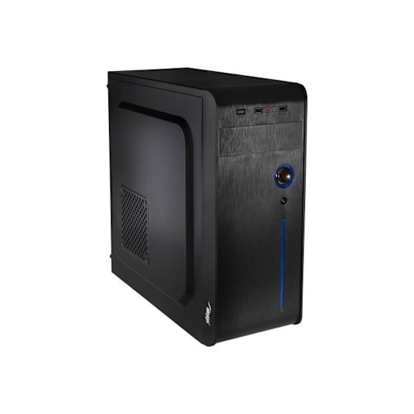 Tour midi ATX Akyga AK939BL - Sort med blå indsatser - 2 x USB 2.0 - 7 interne bays Sort