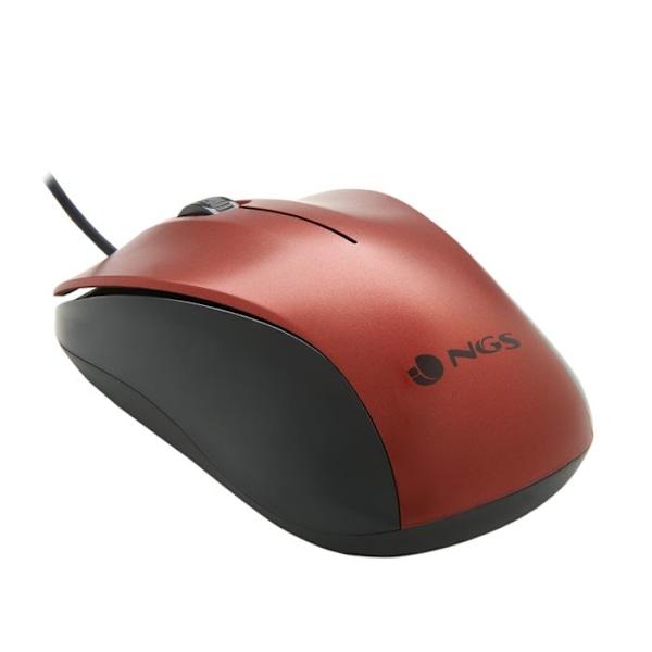 Optisk Mus - NGS - KABEL - 1200 DPI - Röd - Kabel 1,3 m Svart