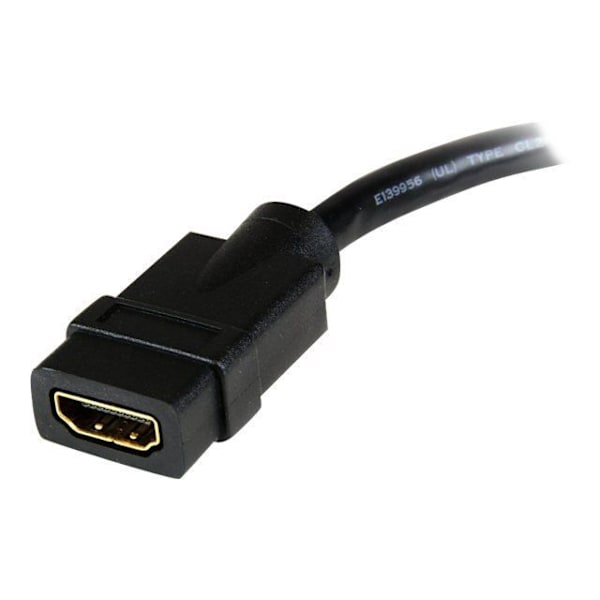 HDMI till DVI-D videoadapterkabel - STARTECH - 20 cm - Guldpläterad Svart