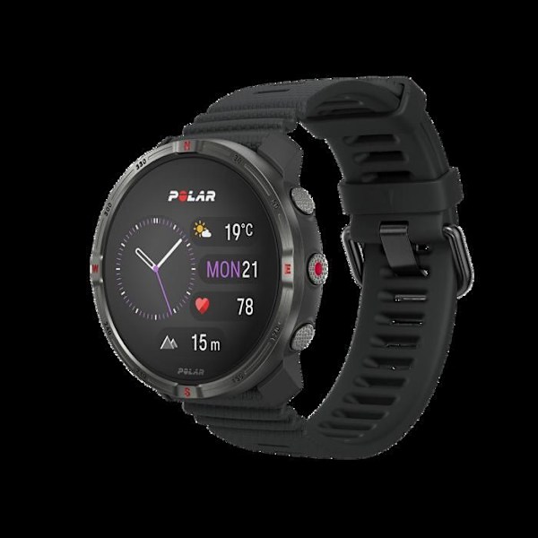 Ulkourheilukello - Polar - Grit X2 - Musta - Safiirilasi - AMOLED-näyttö Nattsvart