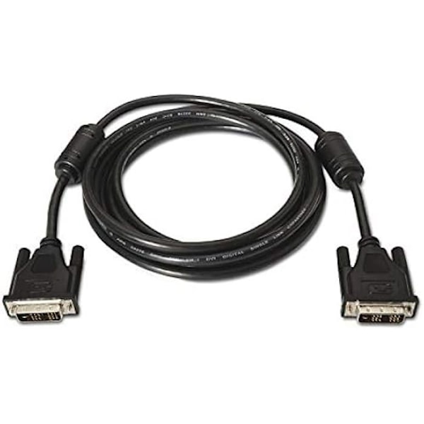 AISENS A117 – 0086 – DVI 18 + 1 kabel med ferrit (1,8 m, Support opløsninger 1920 x 1200) Farve Sort