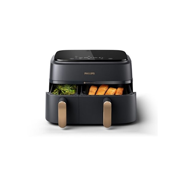 Philips Fryer - Dubbelkorg Airfryer - NA352/00 Svart