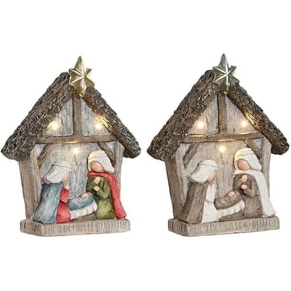 Jouluseimi - KOTI ESPRIT - Monivärinen - Magnesium - 27,5 x 10,5 x 34,5 cm - 2 kpl mångfärgad