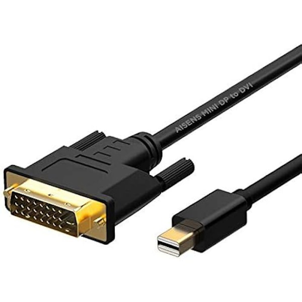 Konverterkabel - AISENS - A125-0363 - Mini DP til DVI - 2,0 m - Opløsning 1920x1080