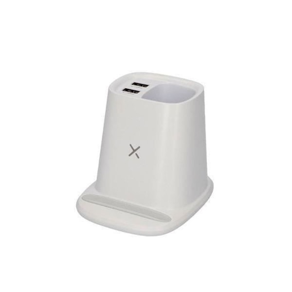 Trådløs oplader - KSIX - 10 W - Skridsikker - 2 x USB - Kompatibel smartphone svart