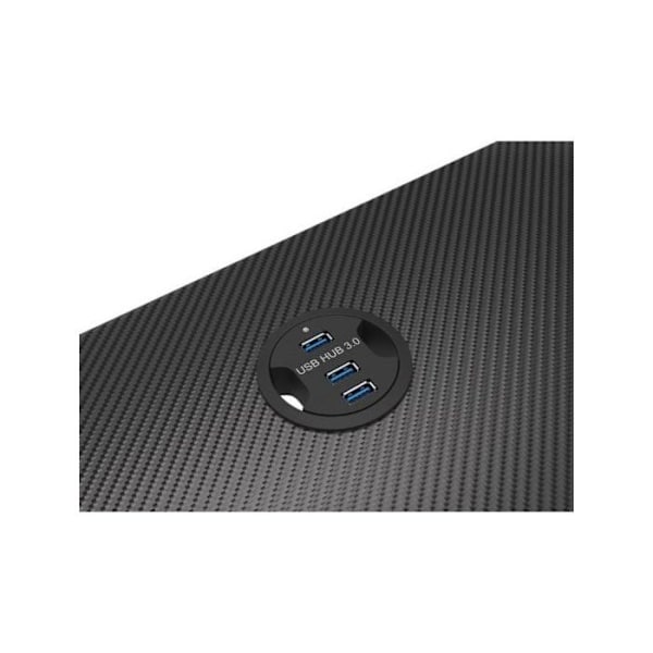 Spilbord - GENESIS - Holm 200 RGB - Kulstofplade - LED-baggrundsbelysning - Sort Svart