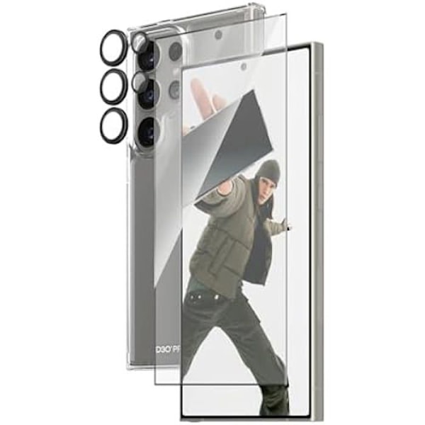 PanzerGlass 3-i-1 paketglas, fodral, Cam Screen Protector Transparent Samsung 1 st(s) Transparent