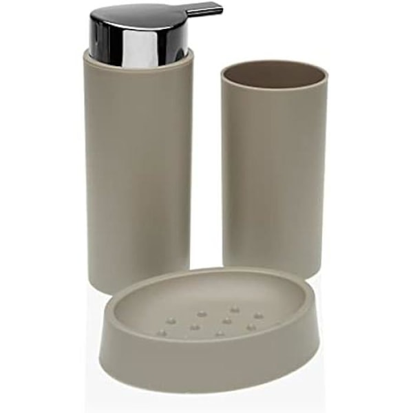 Badeværelsestilbehørssæt - VERSA - Versa Grace - Beige - 3 dele - Polypropylen Beige