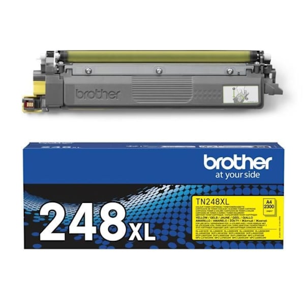 Gul blæk toner TN248XLY - BROTHER - Høj kapacitet - 2300 sider