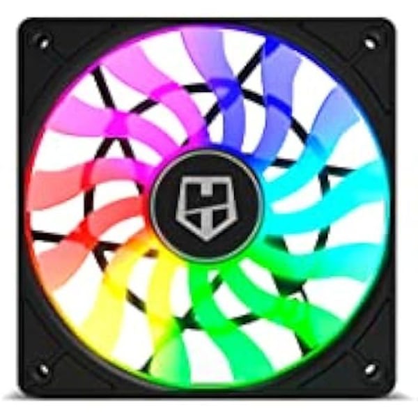 NOX XTREME PRODUCTS Hummer Slim Fan-NXHUMMERSLIMFAN- 120 mm tuuletin, ARGB, 13 läpikuultavaa terää, erittäin ohut muotoilu ja Läpikuultava