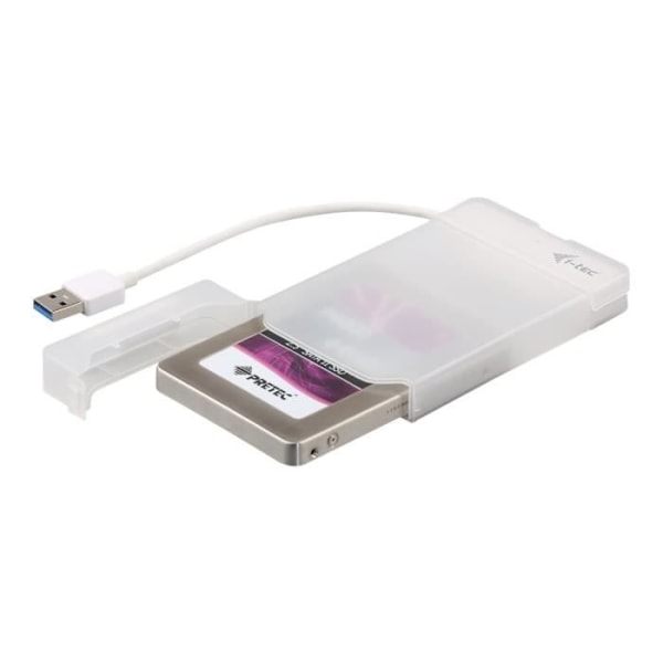 I-TEC MySafe Serial ATA/600 -kiintolevykotelo - USB 3.0 -isäntäulkoliitäntä - Valkoinen - 1 x 2,5" 6,35 cm:n paikka