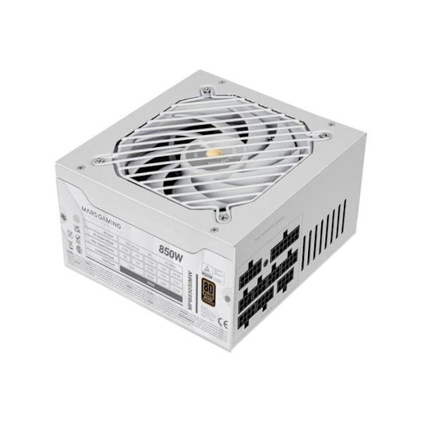 Mars Gaming Mpb850sim Moduler Strømforsyning Atx 850w 80 Plus Bronze Hvid Hvid