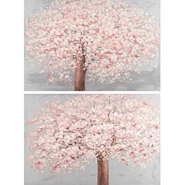 Målning - DKD HEMINREDNING - Estándar - Grå och Rosa - 120x80 cm - Modern design grått och rosa