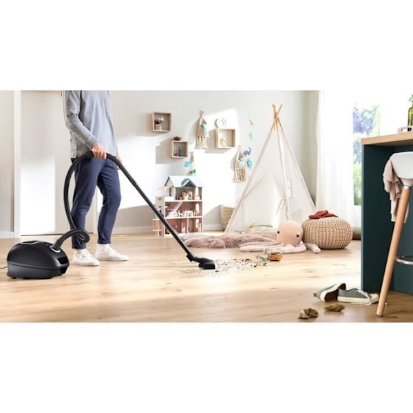 BOSCH Serie 4 BGB41BA1 - Støvsuger med pose - Aktionsradius 11 m - Posens kapacitet 4L - 75 dB - 700 W - Sort Svart