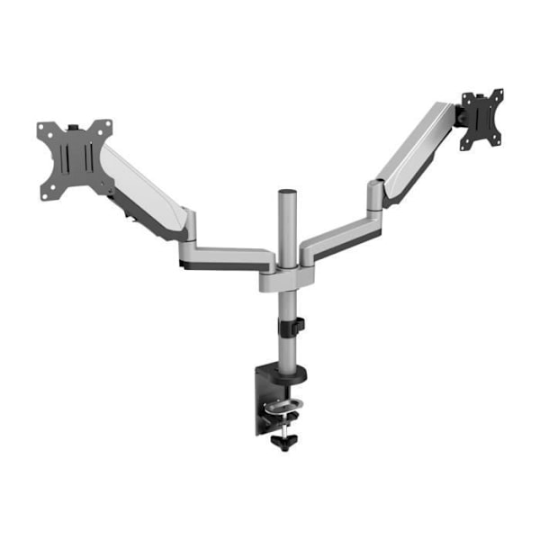 V7 2 Monitor Skrivbordsfäste - Silver - 32" - 16kg Max Silver