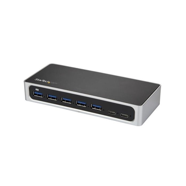StarTech.com 7-porttinen USB-C-keskitin ulkoisella virtalähteellä - USB Type-C - 5x USB A ja 2x USB-C -keskitin - USB 3.0 (HB30C5A2C)