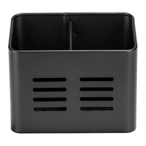 Baco bestickkorg, Svart Utekökskorg av pulverlackerad metall, elegant svart look för förvaring av bestick,