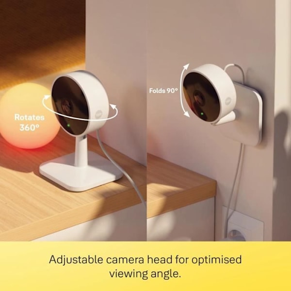 Yale WiFi-inomhuskamera Full HD med nattseende och tvåvägds audio