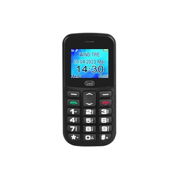 TELEFONO TREVI MAX 20 SENIOR TELEFON MED STORE KNAPPER S.O.S. FUNKTION SORT Sort