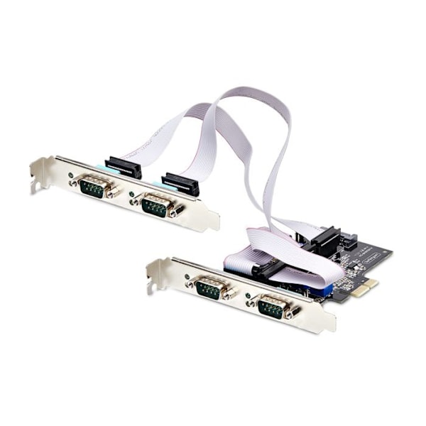 4-Port PCI Express seriel kort - STARTECH.COM - PCIe til RS232/RS422/RS485 adapter/kort Sort