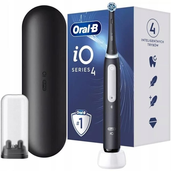 Sähköhammasharja - Oral-B - iO Sarja 4 Mattamusta - Magneettiteknologia - Paineanturi Matte svart