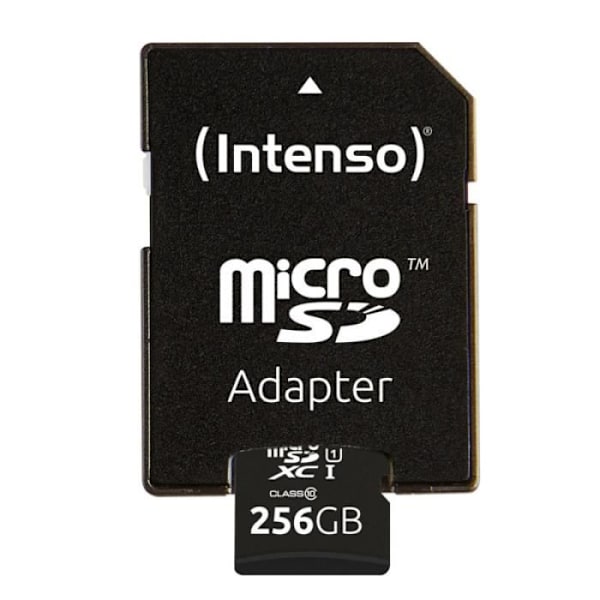 Flash-muistikortti - Intenso - Micro SDXC 256GB - UHS-I 80MB/s - Musta