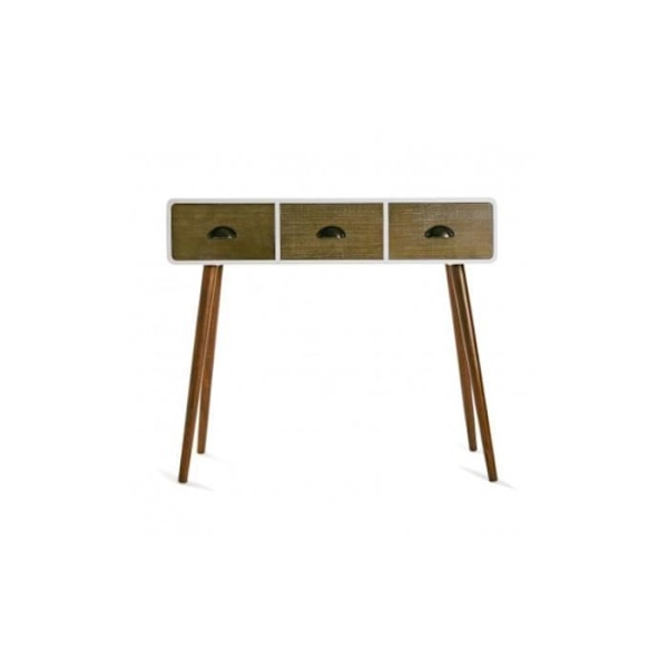Konsol - VERSA - Bourne - 3 skuffer - Hvid - 80,5 x 30 x 90 cm Vit