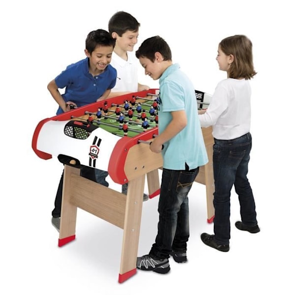 Smoby - Babyfoot Powerplay 4 i 1 - Babyfoot, billard, palet og ping pong - 120x90x86 - Fra 8 år