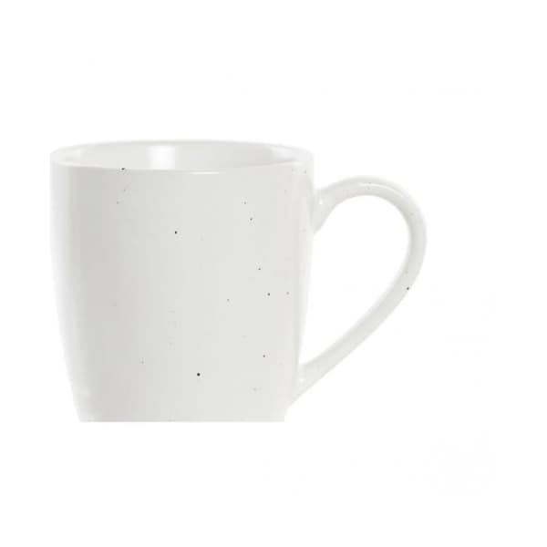 Set med 4 muggar - DKD Home Decor - Gummiträ - Vit - 300 ml - Modern design