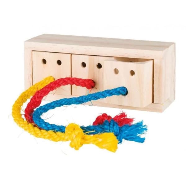 Kuutiot välipala, puusta - 16 × 6 × 7 cm beige/multifärgad