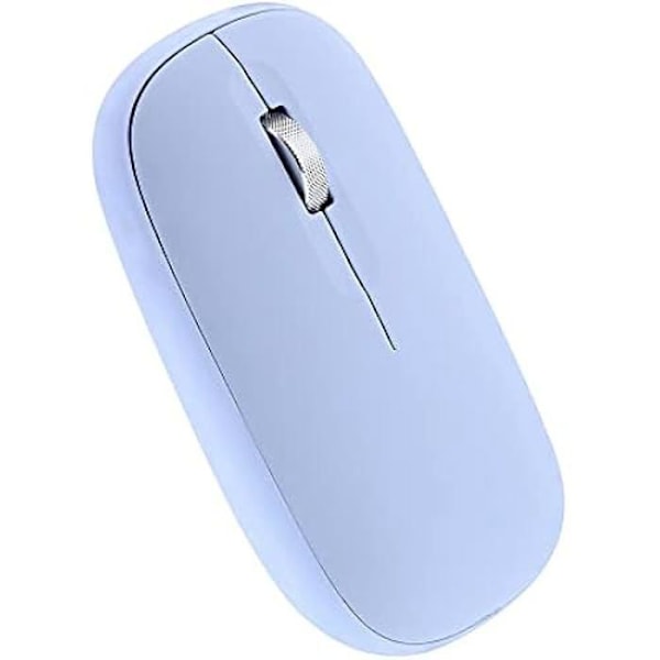 T'nB - Trådlös mus Färgglad trendig design, dubbel Bluetooth- och USB-A-anslutning, hög batteritid, automatiskt viloläge, Blå