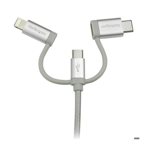 Moniliitin USB-kaapeli - StarTech.com - LTCUB1MGR - 1 m - Lightning, USB-C, Micro USB