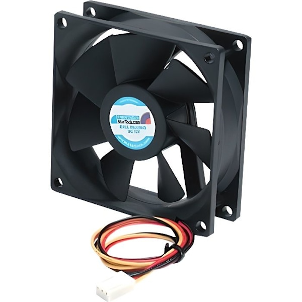 STARTECH Hiljainen PC Tuuletin Kaksoiskierukkalla - TX3 Virtalähde - 80 mm - 27 dB Melu - Muovi musta
