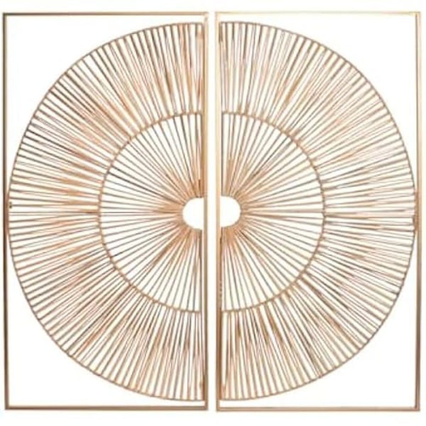 Seinäkoristelu - HOME ESPRIT - 50 x 2 x 100 cm - Monivärinen - Nykyaikainen - 2 kpl mångfärgad