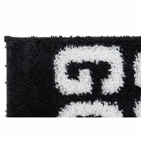 Rektangulär mikrofibermatta DKD Home Decor vit svart