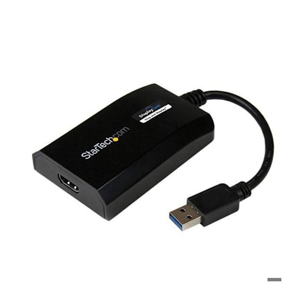 StarTech.com USB 3.0 - HDMI -sovitin Macille / PC: lle - DisplayLink-sertifioitu ulkoinen näytönohjain - 1080p (USB32HDPRO) musta