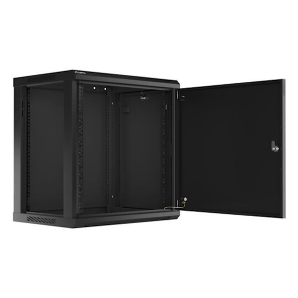 Væghylde Rack - LANBERG - WF01-6412-00B - 12U - Metal - Sort sort