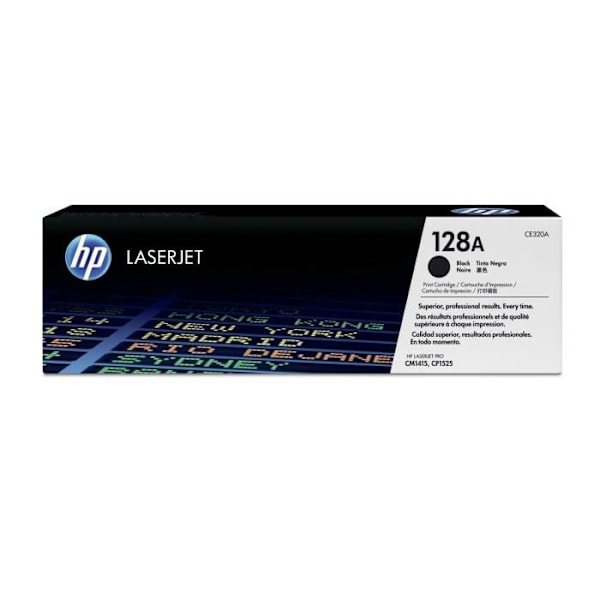 HP 128A musta alkuperäinen värikasetti HP Color LaserJet CP1525/CM1415MFP -tulostimille